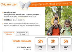 copie d'écran du site web d'orange