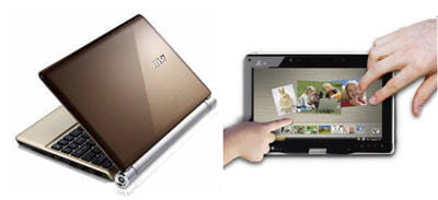 le u160 de msi et le t101 d'asus : 2 des netbooks stars de 2010