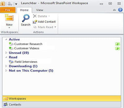 sharepoint workspace 2010 s'avère bien pratique pour collaborer mais est