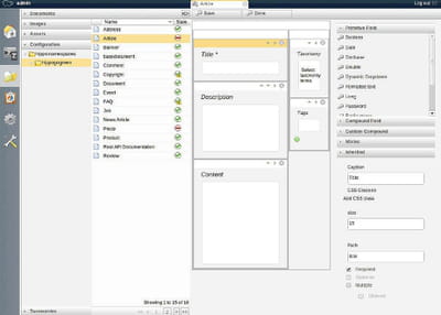 edition d'une structure de contenu sous hippocms.