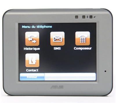 menu du téléphone