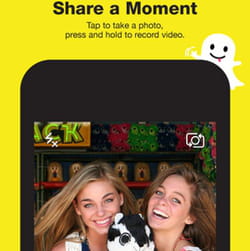 sur snapchat, vos photos s'autodétruisent.