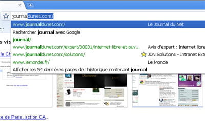 barre d'url et de recherche