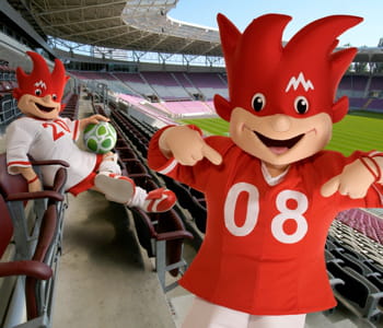 les mascottes de l'euro 2008.