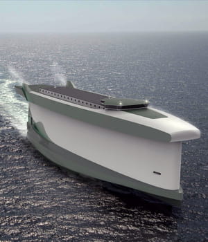 le vindskip utilise la coque du bateau comme voile.