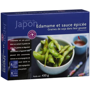 edamame et sauce épicée de picard.