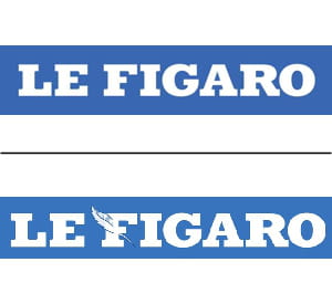en haut : l'ancien logo, en bas : le nouveau.