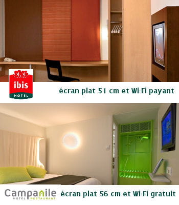 campanile offre le wi-fi gratuit ; un service payant chez ibis.