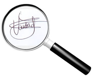 une signature enclavée.