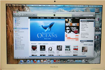 le logiciel itunes sous mac os x.