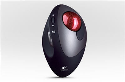 le trackman, une souris dite trackball.