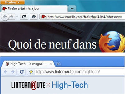 une interface qui a emprunté quelques bonnes idées de chrome