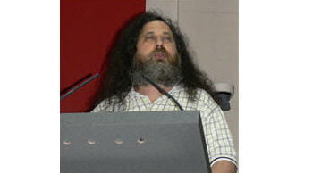 richard stallman, fondateur de la free softwarefoundation, lors de son
