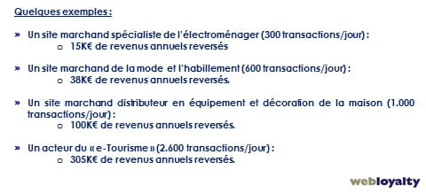 revenus partenaires b