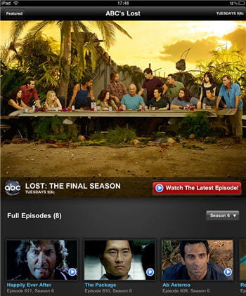 l'application abc player sur l'ipad
