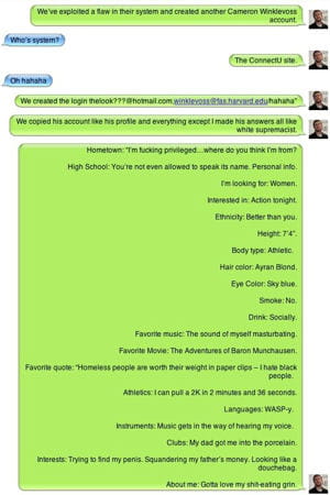 un faux profil sur connectu.
