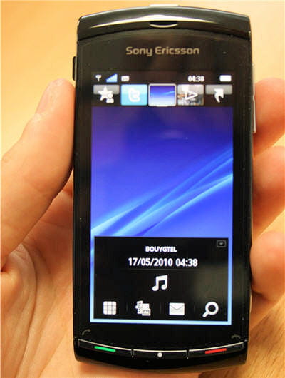 le menu principal du vivaz, sous symbian os