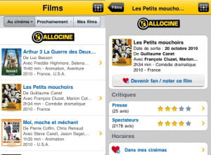 l'application allociné