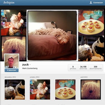 le compte de mark zuckerberg sur instagram, application de partage de photos