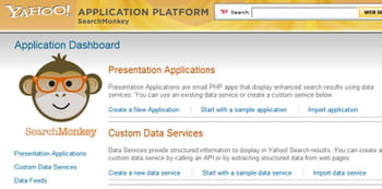 accueil du site yahoo searchmonkey