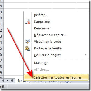 créer ou modifier un tableau simultanément sur plusieurs feuilles.