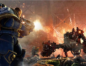 le jeu d'action warhammer 40 000 : space marine, actuellement en développement,