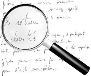le scripteur effleure ici à peine la page.
