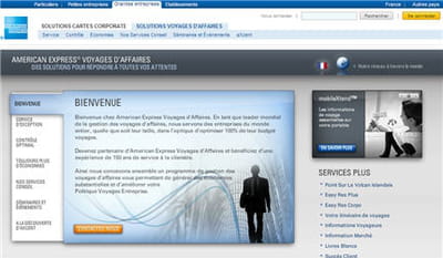 le site d'american express voyages d'affaires.