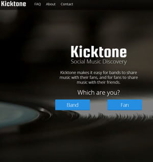 kicktone aide à découvrir de nouveaux morceaux de manière sociale.