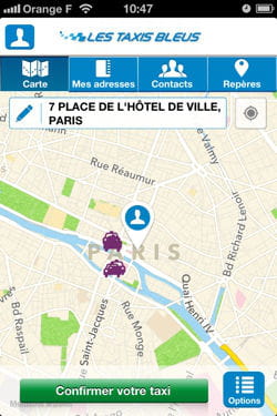 photo taxis bleus