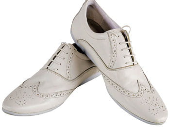 derbys en cuir blanc jules
