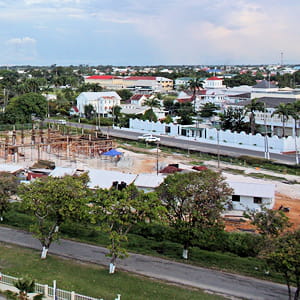 georgetow, la capitale du guyana.