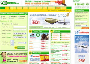 page d'accueil go voyages