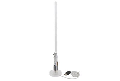 une lampe usb de bureau en forme de sabre laser.