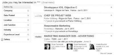 jobs you may be interested in (rubrique jobs)