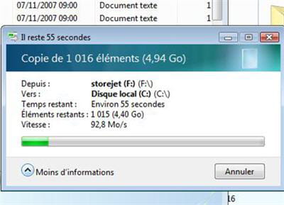 si cette vitesse fait un peu rêver après l'usb 2, on reste loin des promesses