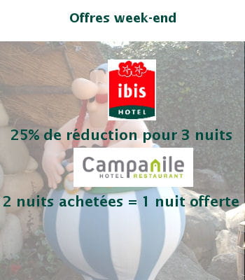 campanile et ibis offrent des 'packages' de nuits pour les week-ends mais ne