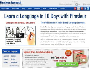 le site pimsleurapproach.com de stroll commercialise des cd d'apprentissage de