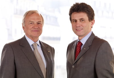 claude bébéar et henri de castries, directeur général devenu président du