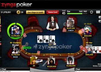 le succès du poker se décline également sur facebook.