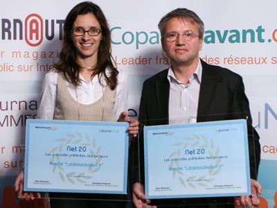 anne marin,responsable marketing nestlé dessert et christophe conjard,directeur