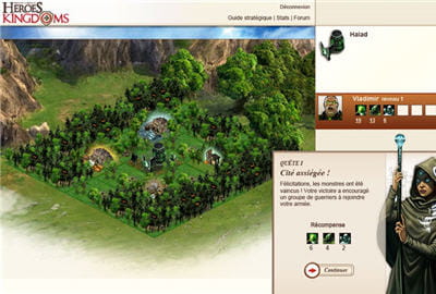 l'interface d'un heroes se devait d'être propre par rapport aux nombreux jeux