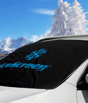 cette bâche protège efficacement les parebrises de la neige et de la glace.