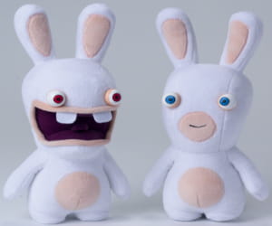 peluches lapins crétins, 24,90 euros.