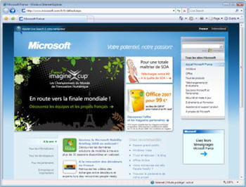 l'affichage d'internet explorer 7 rompt avec l'ancien ie 6, et renforce
