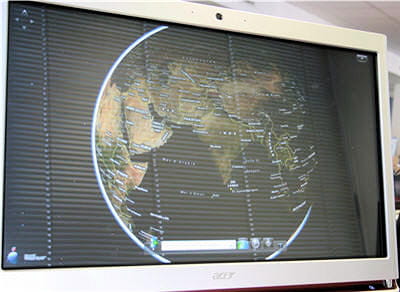 le service virtual earth de microsoft sur l'acer aspire z5610
