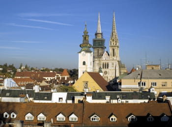 une vue de zagreb, en croatie.