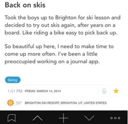 votre journal de bord sur votre smartphone.