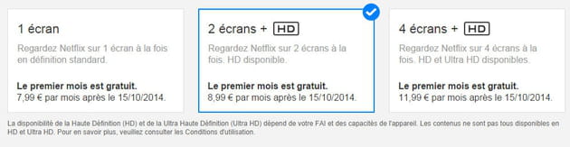 tarifs netflix