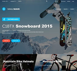 thème prestashop (singlewave) pour les boutiques de sport.